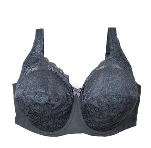 Elila Isabella Lace Underwire Bra Black, Grey