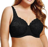 Elila Isabella Lace Underwire Bra Black, Grey