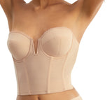 Dominique Valerie V-Wire Backless Strapless Bra Black, Nude/Mocha