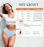 0004  Women's Underwear High Waisted Seamless Thongs for Women Breathable No Show Panties