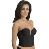 Dominique Valerie V-Wire Backless Strapless Bra Black, Nude/Mocha