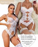 Sexy Lingerie Set for Women Lace Bodysuit Cut Out Rhinestone Underwire Teddy with Panty