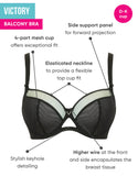 Curvy Kate Victoria Balcony Bra Black, Latte/Nude